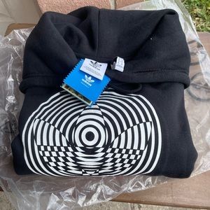 NWT Men’s adidas Glow In The Dark Black Hoodie HG3664 Sz 2XL